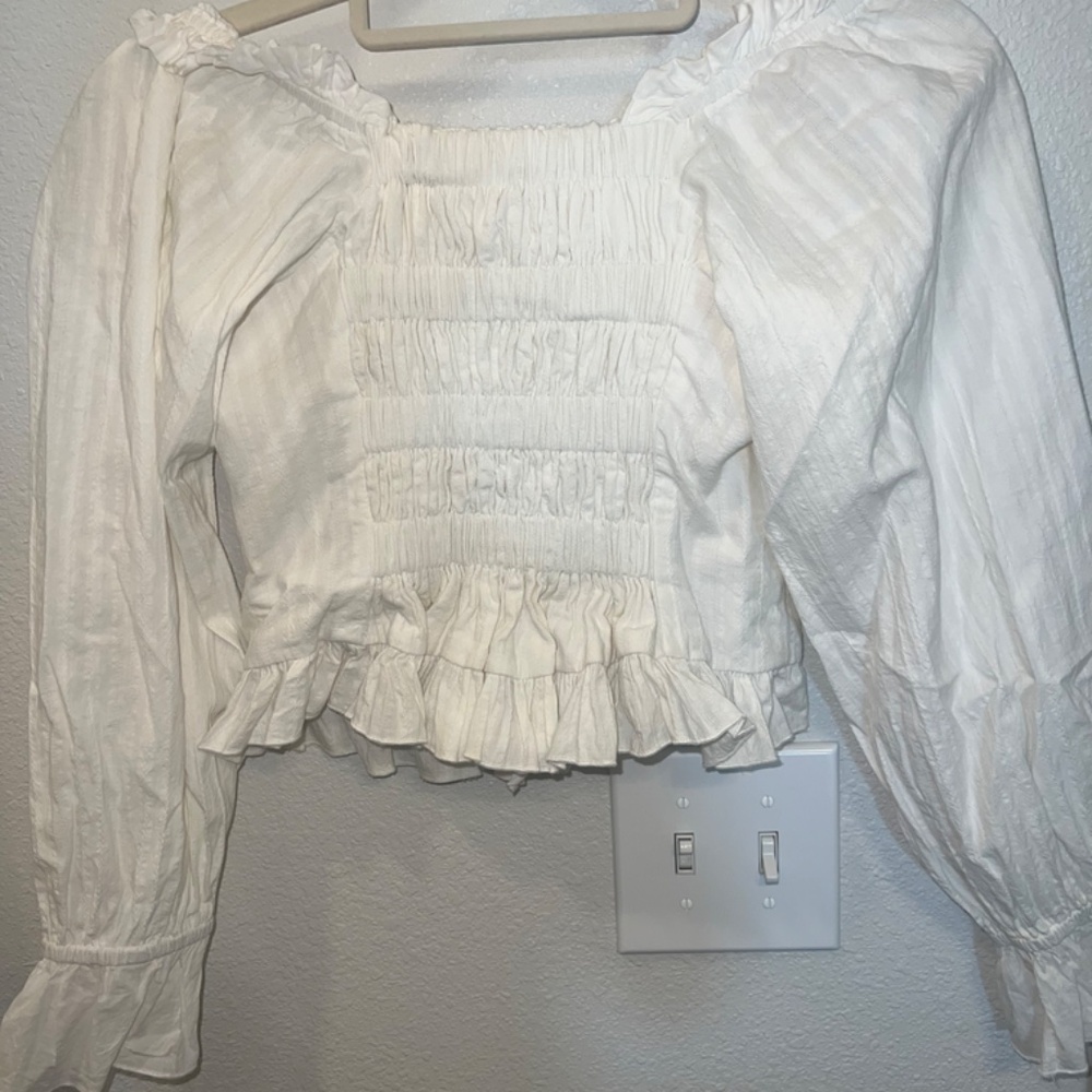 Off-Shoulder Ruffle Corset Top - Picture 6 of 6